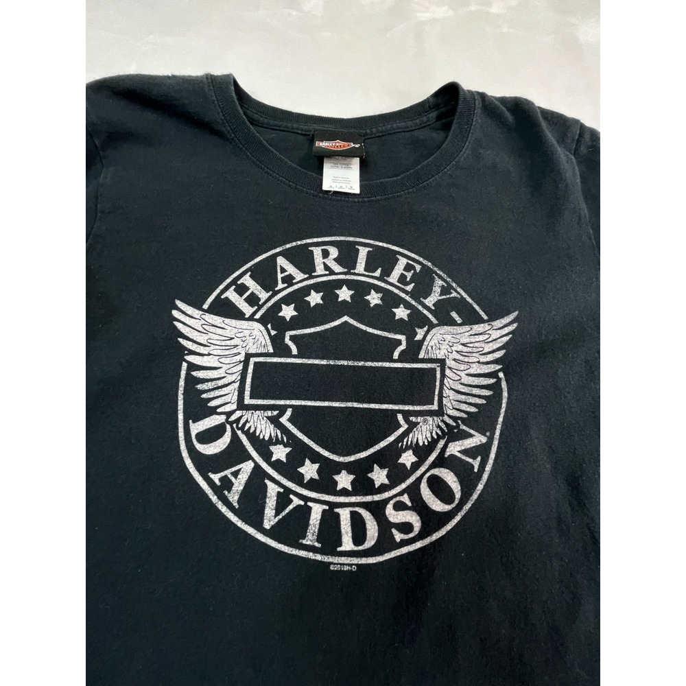 Harley Davidson Womens M Shirt Black Long‎ Sleeve Graphic Print Phoenix, AZ - Picture 2 of 8